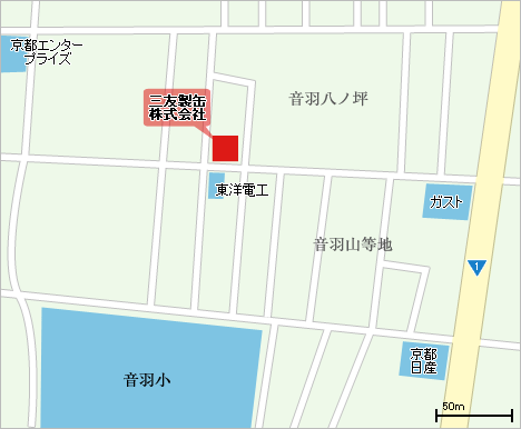三友製缶株式会社への地図